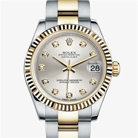 rolex datejust 31 oyster 31 mm oystersteel and yellow gold|Rolex 31mm Datejust two tone.